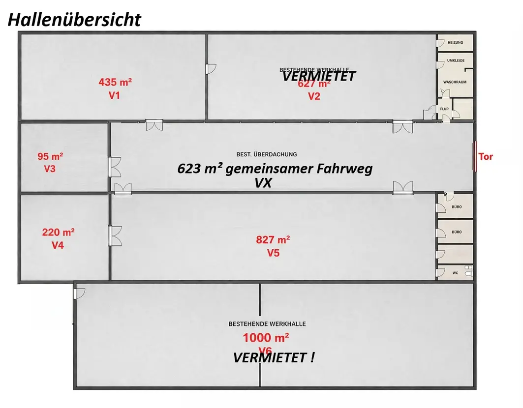 Hallenaufteilung Langenbeutingen